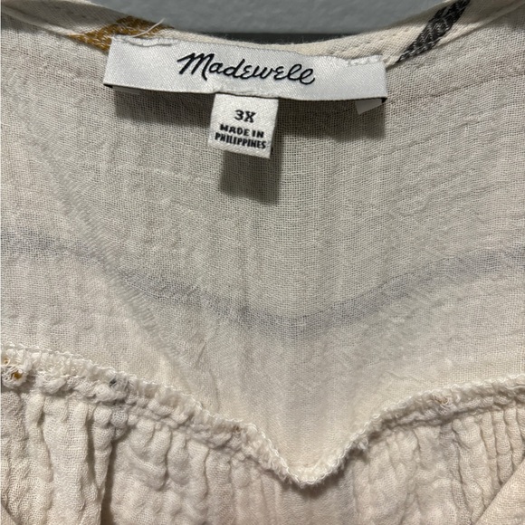 MADEWELL | Lightspun Westing Stripe Top Shirred Back Cuff Sleeves Plus Tee - Picture 4 of 6